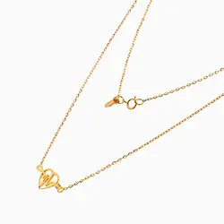 گردنبند طلا 18 عیار زنانه فانتزی رولو مدل ضربان قلب کد NL0370