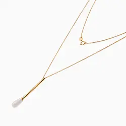 گردنبند طلا 18 عیار زنانه اسپرت مدل آویز صدف کد NL0186