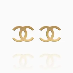 گوشواره طلا 18 عیار دخترانه فانتزی مدل میخی طرح شنل کد ER0029