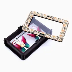 گوشواره طلا 18 عیار دخترانه فانتزی مدل پروانه بال رنگی کد ER0095