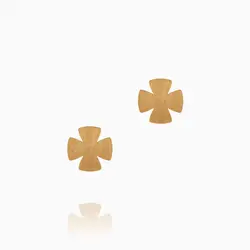 گوشواره طلا 18 عیار دخترانه اسپرت مدل برگ کد ER0334