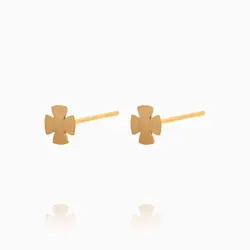 گوشواره طلا 18 عیار دخترانه اسپرت مدل برگ کد ER0334