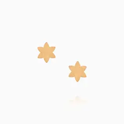 گوشواره طلا 18 عیار دخترانه فانتزی مدل ستاره کد ER0337
