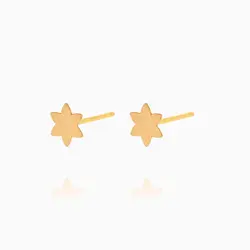 گوشواره طلا 18 عیار دخترانه فانتزی مدل ستاره کد ER0337