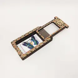 مدال طلای 18 عیار پروانه ای سبز سرمه ای رنگ کد PD0418