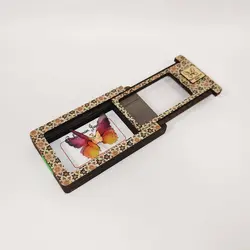 مدال طلای 18 عیار پروانه ای بنفش و زرد رنگ کد PD0409