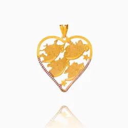 مدال طلا 18 عیار زنانه مدل چهار قل کد PD0075