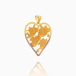 مدال طلا 18 عیار زنانه مدل چهار قل کد PD0075