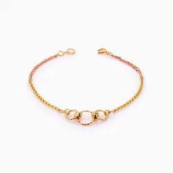 سرویس طلا 18 عیار زنانه اسپرت مدل گوی و زنجیر کد ST0215