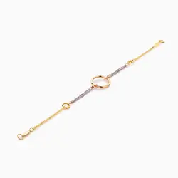 سرویس طلا 18 عیار زنانه زنجیری مدل گوی و زنجیر و حلقه کد ST0190