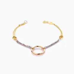 سرویس طلا 18 عیار زنانه زنجیری مدل گوی و زنجیر و حلقه کد ST0190
