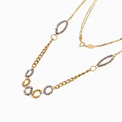 سرویس طلا 18 عیار زنانه زنجیری مدل کارتیر کد ST0198