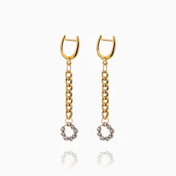 سرویس طلا 18 عیار زنانه زنجیری مدل کارتیر کد ST0198