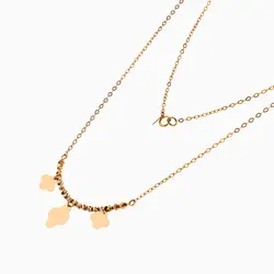 سرویس طلا 18 عیار دخترانه اسپرت مدل گل آویز کد ST0219