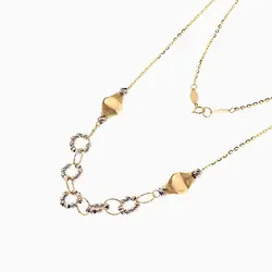 سرویس طلا 18 عیار زنانه زنجیری مدل گوی و حلقه کد ST0119