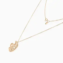 سرویس طلا 18 عیار زنانه زنجیری رولو مدل بال ماسکه کد ST0019