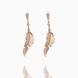 نیم ست طلا 18 عیار زنانه فانتزی مدل پر کد ST0004