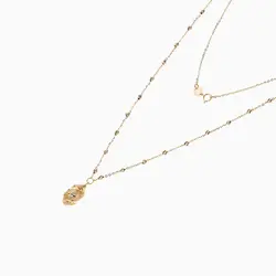 گردنبند طلا 18 عیار زنانه رولباسی مدل آلبرنادو با آویز فانوسی کد NL0087