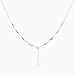 گردنبند طلا 18 عیار زنانه زنجیری مدل آلبرنادو آویزدار کد NL0030