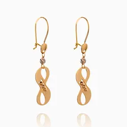 گوشواره طلا 18 عیار زنانه فانتزی مدل بینهایت کد ER0291