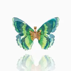 مدال طلا 18 عیار دخترانه فانتزی مدل پروانه کد PD0039