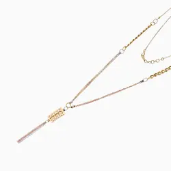 سرویس طلا 18 عیار زنانه زنجیری مدل فانوس کد ST0063