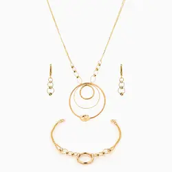 سرویس طلا 18 عیار زنانه زنجیری مدل آلبرنادو کد ST0092