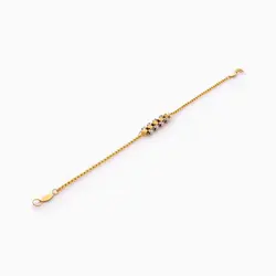 سرویس طلا 18 عیار زنانه زنجیری مدل گوی و مکعب با آویز کد ST0120