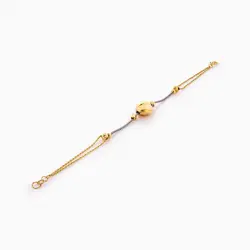 سرویس طلا 18 عیار زنانه اسپرت مدل گوی و زنجیر کد ST0142