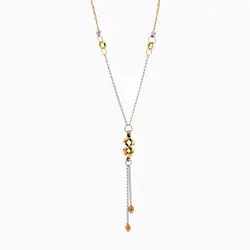 سرویس طلا 18 عیار زنانه زنجیری مدل حلقه و گوی باآویز طرح دار کد ST0199