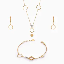 سرویس طلا 18 عیار زنانه مدل کارتیر کد ST0228