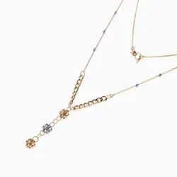 سرویس طلا 18 عیار زنانه زنجیری مدل آلبرنادو کد ST0027