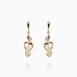 نیم ست طلا 18 عیار زنانه مدل اسلیمی قلب کد ST0006