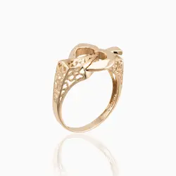 نیم ست طلا 18 عیار زنانه مدل اسلیمی قلب کد ST0006