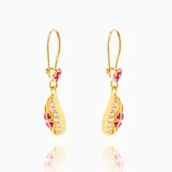 نیم ست طلا 18 عیار بچه گانه با سنگ اتمی مدل کیتی کد ST0066