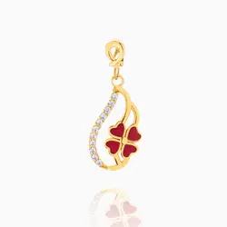 نیم ست طلا 18 عیار بچه گانه با سنگ اتمی مدل کیتی کد ST0066