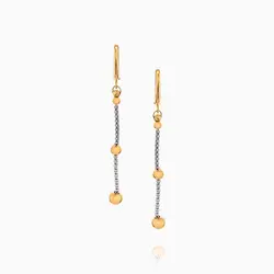 گوشواره طلا 18 عیار زنانه زنجیری مدل آویز گوی کد ER0220