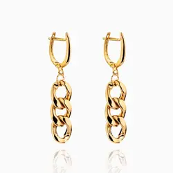 گوشواره طلا 18 عیار زنانه زنجیری مدل کارتیر کد ER0212