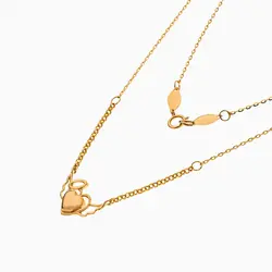 گردنبند طلا 18 عیار زنانه فانتزی رولو مدل بال و قلب کد NL0357