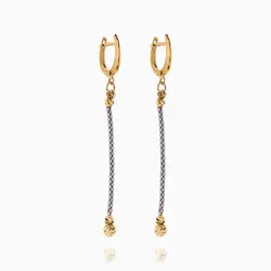 گوشواره طلا 18 عیار زنانه زنجیری مدل فیگارو کد ER0238