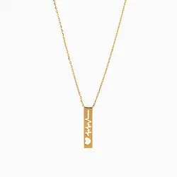 گردنبند طلا 18 عیار زنانه فانتزی مدل آویز ضربان قلب کد NL0347