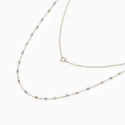 گردنبند طلا 18 عیار زنانه زنجیری مدل آلبرنادو کد NL0026