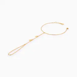 تمیمه طلا 18 عیار زنانه زنجیری مدل آویز پولک طرح دار کد BL0257