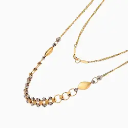 سرویس طلا 18 عیار زنانه زنجیری مدل گوی و مکعب کد ST0146