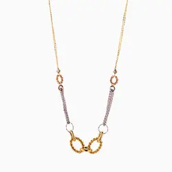 سرویس طلا 18 عیار زنانه زنجیری مدل یورمن کد ST0203