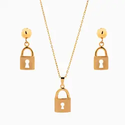 سرویس طلا 18 عیار دخترانه مدل تیفانی کد ST0232