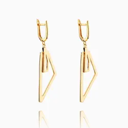 نیم ست طلا 18 عیار زنانه اسپرت مدل هندسی مثلث کد ST0101