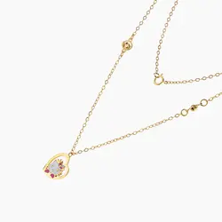 سرویس طلا 18 عیار بچه گانه با سنگ مینا مدل کیتی کد ST0071