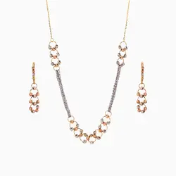 سرویس طلا 18 عیار زنانه زنجیری مدل آلبرنادو کد ST0212