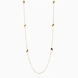 گردنبند طلا 18 عیار زنانه رولباسی مدل زنجیر و برگ کد NL0138